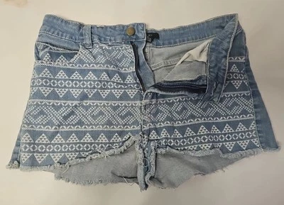 Pantalones Cortos Joey Corte Denim 2" Estampado Geo Para Mujer 30 Azul #153 Foto 1 de 4