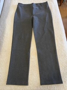 Pantalones para mujer Quince MEDIANOS Petite MP grises ultra elásticos de punto de pierna recta - Imagen 1 de 12
