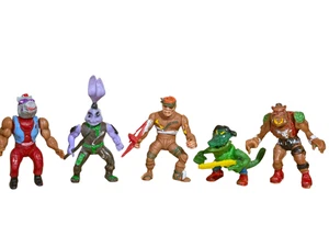 RARE TOY BOOTLEG MEXICAN 5 FIGURES TEENAGE MUTANT NINJA TURTLES 80'S - Picture 1 of 6