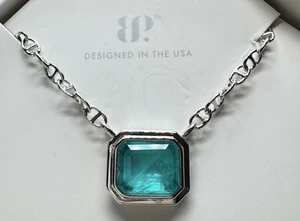 Bomb Party Necklace - NK88950 Once Made Of Mist - Aqua Chalcedony - Picture 1 of 2