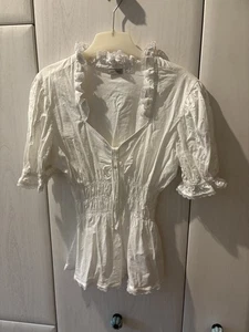 Dirndlbluse Trachtenbluse lang weiss esmara Größe 36 - Bild 1 von 4