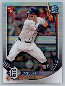 2025 Bowman Jace Jung Chrome #59 Red Refractor Rookie RC SSP Tigers - Bild 1 von 2