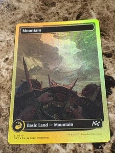 Lámina de línea de acabado dorado Aetherdrift Magic The Gathering Mountain - Imagen 1 de 2