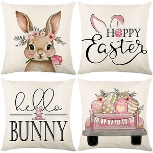 Decorative Pillow Covers for Sofa Couch 18x18 Inch Set of 4 with Trendy Pattern - Picture 1 of 10