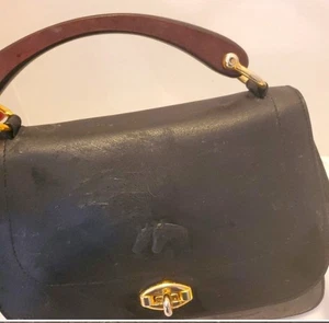 Schwarze Leder Reit Umhängetasche von Cavallino - Bild 1 von 10