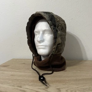 Duxbak Camouflage Hood Knitted Neck Scarf Hunting Cold Weather Hat Warm OSFM - Picture 1 of 11