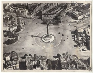 Orig. vintage 1952 Paris, aerial view of  Bastille by Roger Henrard - Picture 1 of 2