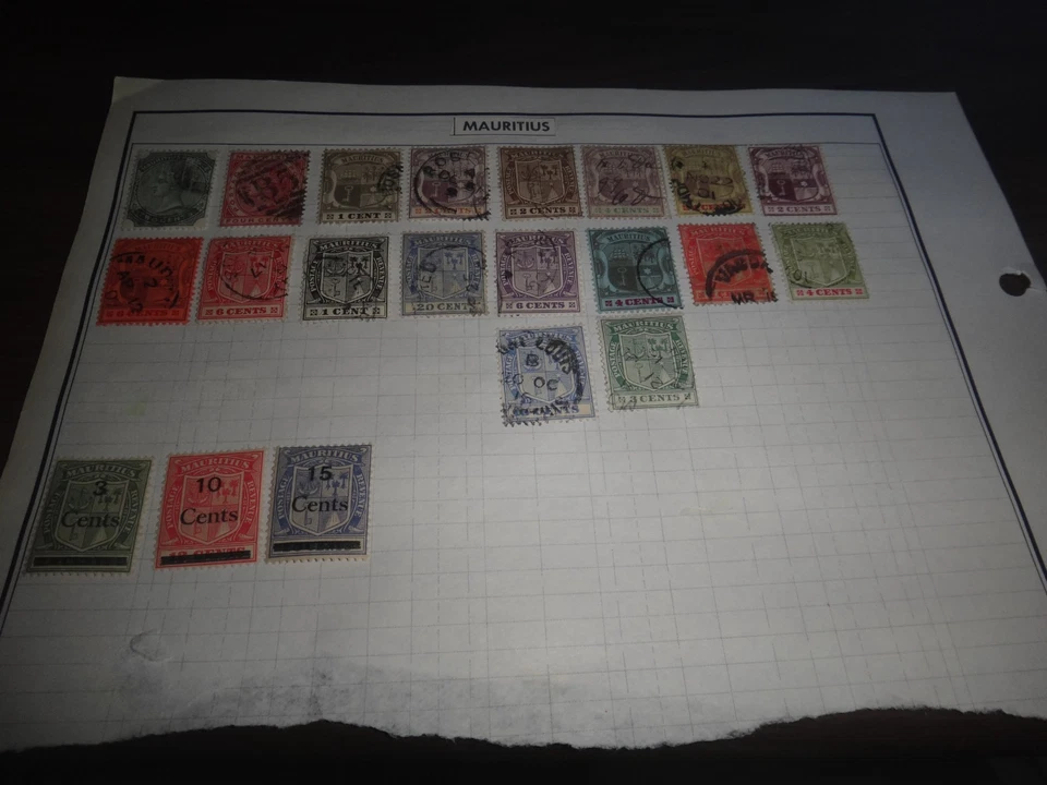 página de sellos antiguos de mauricio Foto 1 de 1