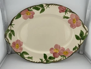 Plato de servir ovalado vintage Franciscan Desert Rose 14" hecho en EE. UU. - Imagen 1 de 7