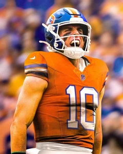 Bo Nix Denver Broncos - Novato NFL QB Selección del Draft - Foto Impresa Brillante 8x10 - Imagen 1 de 4