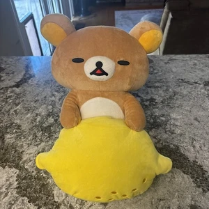 "San-X Rilakkuma en cama de limón 16"" felpa nueva con etiqueta" - Imagen 1 de 7