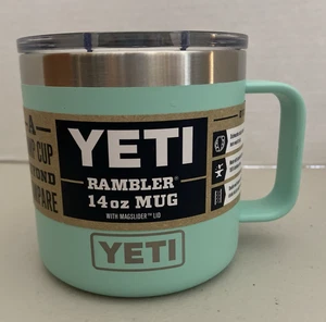 YETI Rambler 14 oz. Mug w/ Magslider Lid Seafoam *NEW* - Picture 1 of 11
