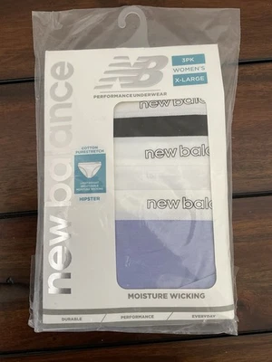 Paquete de 3 ropa interior de rendimiento New Balance Hipster para mujer talla XL Foto 1 de 2