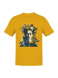 Frida Kahlo Botanical Portrait of a Woman Men's T-shirt - Picture 1 of 12