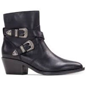 Botines Sandra Patricia Nash para mujer en negro, hebillas plateadas talla 6,5 - Imagen 1 de 13