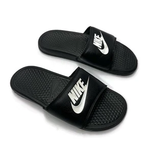 Nike Shoes Men 8 Black Benassi Jdi Swoosh Slide Swoosh Athleisure 343880-090 - Picture 1 of 17