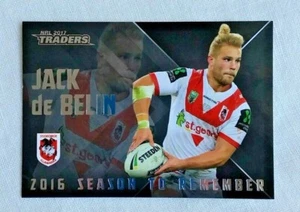 2017 NRL Traders Season to Remember SR 25/32 - Jack de Belin - Picture 1 of 2