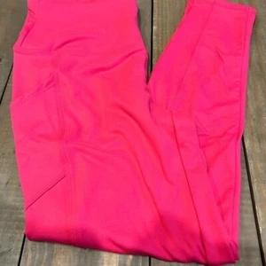 Zenana Women’s Premium Cotton High Waisted Pocketed Fuchsia Pink Leggings Sz 3XL - Picture 1 of 4