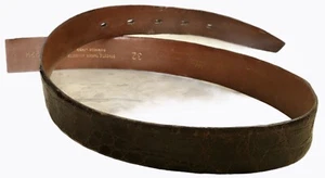 TEX HELLBRAUN kleiner Alligator Gürtel braun Rindsleder gefüttert Haushalt Ersatz OHNE SCHNALLE - Bild 1 von 9