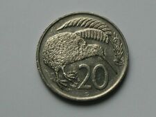 New Zealand 1979 Elizabeth II 20 CENTS Coin with Kiwi Flightless Bird