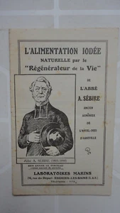 PETIT FASCICULE PUBLICITAIRE  ABBE SEBIRE LABORATOIRES MARINS - Picture 1 of 2