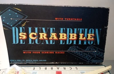  Spears Vintage 1950's Scrabble Board Game De Luxe Edition with Turntable   - Image 1 of 4