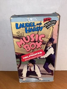 Laurel And Hardy In Music Box And Helpmates ~ Colorized Vintage ~ 1987 ~ VHS - Picture 1 of 5