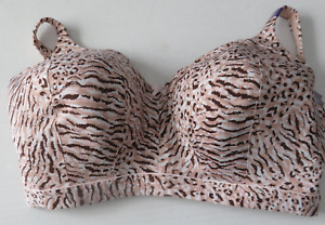 New With Tags Full Coverage Smooth No Wire Size 44DD Animal Print Bra