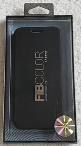 For Samsung Galaxy A3 2017 X-Level FIBCOLOR Ultra Slim Full Flip Case/Stand BLAK - Picture 1 of 12