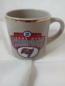 Tampa Bay Buccaneers 2002 NFC Superbowl Champions Mug Brown with Gold Rim - Picture 1 of 6