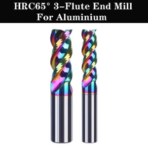 HRC65° 3-Flöten Hartmetall bunt Schaftfräser CNC U-Nut Fräser für Aluminium - Bild 1 von 15