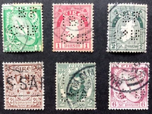 EIRE 6 USED PERFORATED STAMPS ---SEE DESCRIPTION--- - Picture 1 of 14