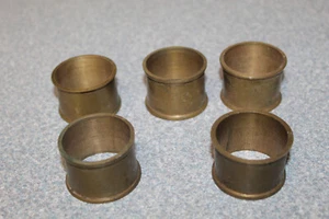 Lot of 5 Brass Round Metal Napkin Rings Cottage Farm VTG - Picture 1 of 3