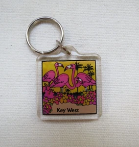 Key West Flamingo Souvenir Keychain - Picture 1 of 2