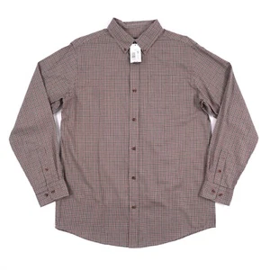 NEW Class Club Mens Medium Size 20 Houndstooth Plaid Long Sleeve Button Shirt - Picture 1 of 7