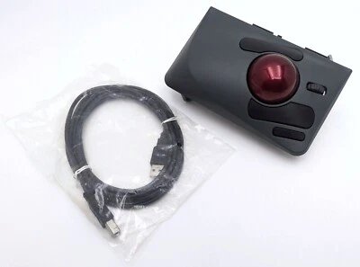 Transas ES6 Panel Mount Marine Trackball Mouse P/N 18151702 w/ USB Cable TESTED - Image 1 of 4