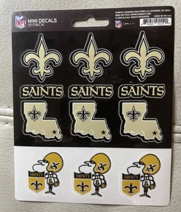 Lot Of 5 NFL New Orleans Saint Mini Decal Set 12 Pack Stickers 60 Total MSRP $75 - Picture 1 of 1