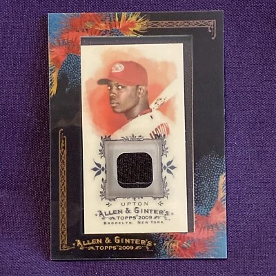 2009 Topps Allen & Ginters Justin Upton #AGR-JU Diamondbacks Game Used Jersey - Image 1 of 2