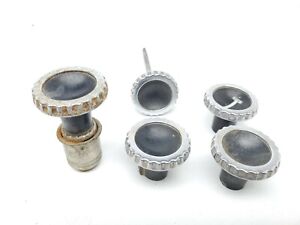 60-63 CHEVY GMC TRUCK DELUXE DASH KNOBS STAINLESS TRIM ORGINAL GM