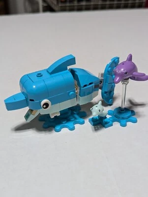 Lote Diverso de 3 Lego Dolphins Friends Creator Azul Claro e Roxo - Imagem 1 de 4
