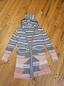 TULLE Small Blue Pink Hooded Cardigan Sweater - Picture 1 of 7