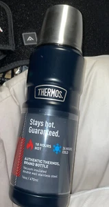 Thermos Vacuum Insulated Double Wall Stainless Steel 16 fl oz - Black - Picture 1 of 4