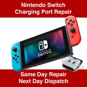 Nintendo Switch Porta di Ricarica SERVIZIO RIPARAZIONE Difettoso Rotto USB C Ricambio - Foto 1 di 3