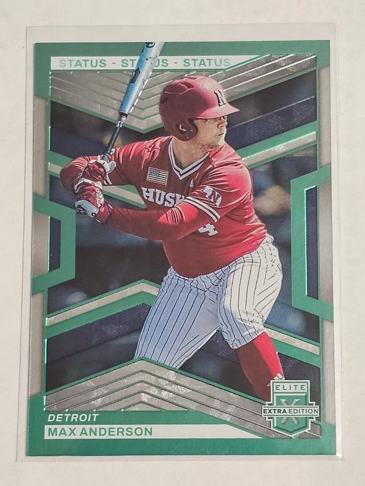 2023 Panini Elite Extra Edition Status Green /499 Max Anderson #106 Tigers - Image 1 of 2