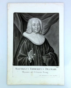 Porträt MATTHÄUS DEGMAIR, Pfarrer Augsburg, Bodenehr Schabkunst Mezzotinto - Bild 1 von 4