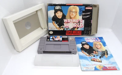 Complete ~ Wayne's World (Super Nintendo, 1993) snes cib Excellent! Partytime! - Image 1 of 4