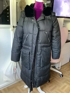 Vero Moda schwarze warme oversized Stepp Jacke/Mantel - Bild 1 von 8