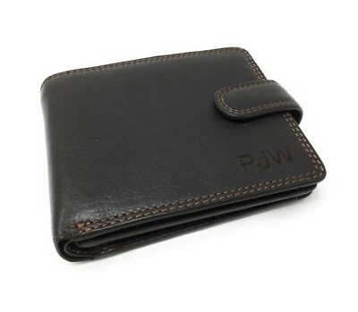 Personalised Visconti Brown RFID Men's Leather Cash & Coin Wallet Boxed Gift - Image 1 of 4