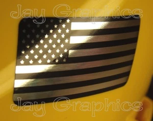 Par - Calcomanías de casco de motocicleta cromadas bandera estadounidense banderas de EE. UU. - Imagen 1 de 3