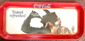 Metall Serviertablett Coca Cola "Travel Refreshed 1950 Ad", Reproduktion 1991 #2B - Bild 1 von 4